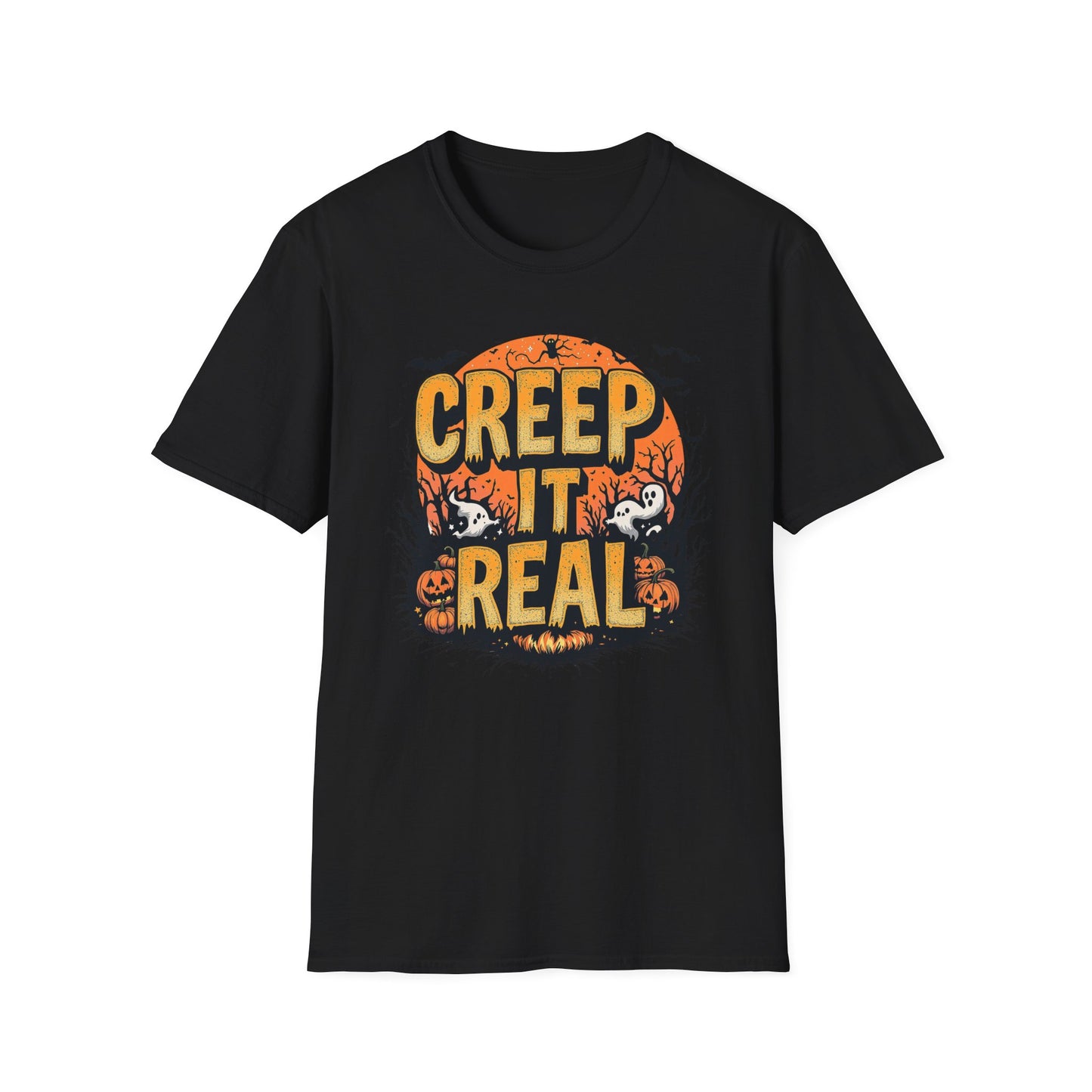 Halloween Creep It Real T-Shirt, Soft Unisex Tee, Spooky Graphic Shirt, Fall Fashion, Haunted House Costume, Gift for Halloween Lovers
