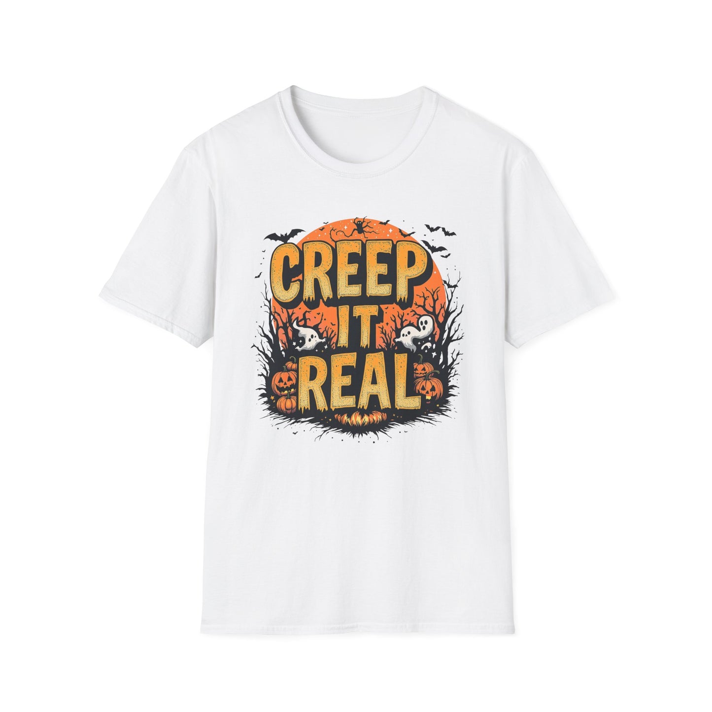 Halloween Creep It Real T-Shirt, Soft Unisex Tee, Spooky Graphic Shirt, Fall Fashion, Haunted House Costume, Gift for Halloween Lovers