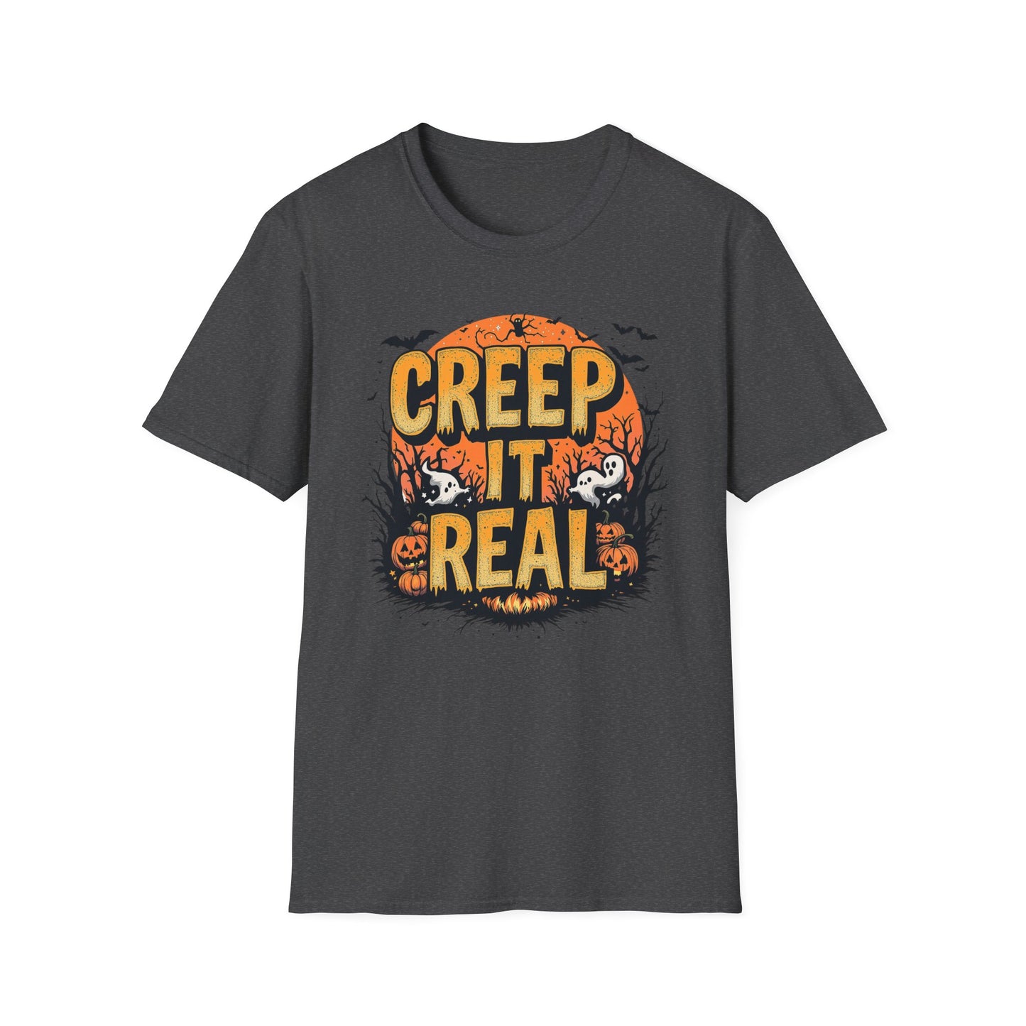 Halloween Creep It Real T-Shirt, Soft Unisex Tee, Spooky Graphic Shirt, Fall Fashion, Haunted House Costume, Gift for Halloween Lovers