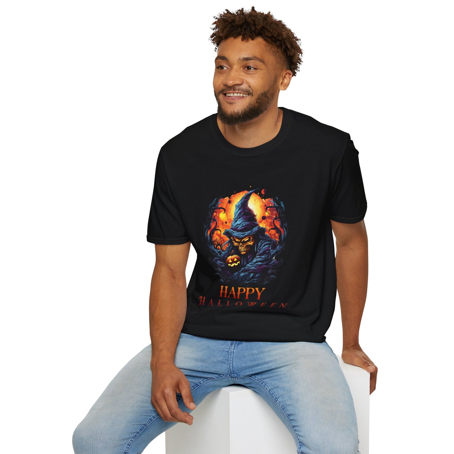 Halloween Graphic T-Shirt, Unisex Softstyle Tee for Fall Celebrations, Spooky Season Apparel, Perfect for Halloween Parties, Trick or [...]
