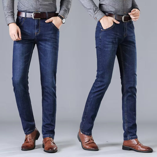 Men's Straight Fit Stretch Denim Jeans